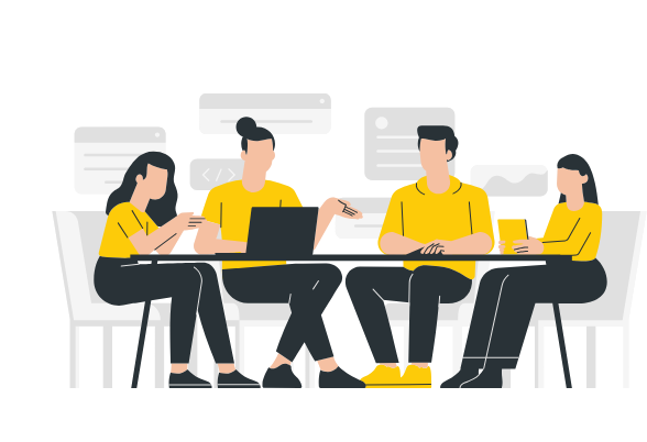 Team working illustration